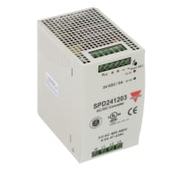 Carlo Gavazzi, Inc. Power Supply, AC-DC, 24V, 5A, 340-575V In, Enclosed, DIN Rail, PFC, 120W, SPD Series