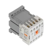 Carlo Gavazzi, Inc. Mini Contactor, Screw Clamp Type, DC Coil, 3 NO (& 1 NO aux) contacts