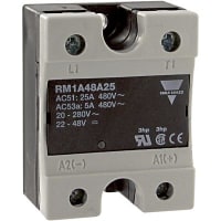 Carlo Gavazzi, Inc. Relay, SPDP, 25 A, 480, Solid-State, 1000 Megohms, Self-Lifting, Panel Mount