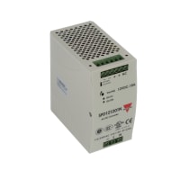 Carlo Gavazzi, Inc. Power Supply, AC-DC, 12V, 10A, 93-264V In, Enclosed, DIN Rail, PFC, 120W, SPD Series