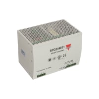 Carlo Gavazzi, Inc. Power Supply, AC-DC, 24V, 20A, 93-264V In, Enclosed, DIN Rail, PFC, 480W, SPD Series