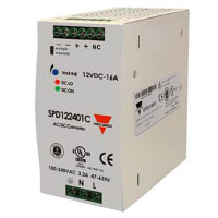 Carlo Gavazzi, Inc. Power Supply, AC-DC, 24V, 10A, 90-264V In, Enclosed, DIN Rail Mount, 240W, SPD Series