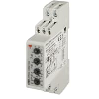 Carlo Gavazzi, Inc. Monitoring Relay, 3-Phase, Adj, SPDT, 208-480VAC, DIN-Rail, 17.5mm, DPB Series