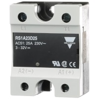 Carlo Gavazzi, Inc. Solid State Relay, 32 VDC, SPST-NO, 40A/40VAC, Zero Switching, RS1A Series