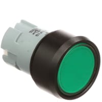 Carlo Gavazzi, Inc. Pushbutton Actuator, 22.5mm, Flush, Illuminated, Green, Maintained, PB Series