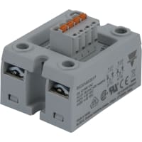 Carlo Gavazzi, Inc. Relay, Solid State, SSR, 2 Pole, 230 VAC-ZC, 4-32VDC, 50 AAC, 1500 A, Plug