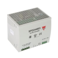 Carlo Gavazzi, Inc. Power Supply, AC-DC, 24V, 20A, 340-575V In, Enclosed, DIN Rail, PFC, 480W, SPD Series