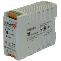 Carlo Gavazzi, Inc. Power Supply, Voltage 12 VDC, Current 2500 mA, Power 30 W, SPD30W Series