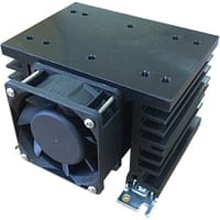 Carlo Gavazzi, Inc. Heatsink with Fan for 1 and 3 Poles Solid State Relays, 0.35 C/W, DIN, RHS Series