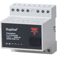 Carlo Gavazzi, Inc. Dupline Transceiver, 2 Voltage Inputs, 2 SPST Relay Outputs, 115VAC, DIN-Rail