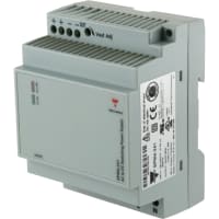 Carlo Gavazzi, Inc. Power Supply, AC-DC, 24V, 2.5A, 90-264V In, Enclosed, DIN Rail Mount, 60W, SPM Series