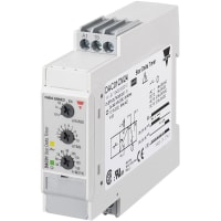 Carlo Gavazzi, Inc. Time Delay Relay, Star Delta, 0.1 to 600s Star, 50 to 130ms, SPDT, DAC Series