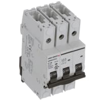 Carlo Gavazzi, Inc. Circuit Breaker Miniature, C Curve, DIN Rail, UL489, 3P, 5A, GMB63 Series