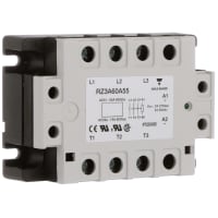 Carlo Gavazzi, Inc. Solid State Relay, 150 VAC, 3PST-NO, 55A/660V, Zero Switching, RZ3A Series