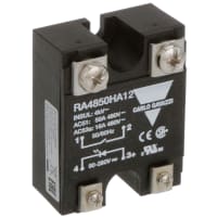 Carlo Gavazzi, Inc. Solid State Relay, 90-280 VAC, SPST, 50A/230VAC, Zero Switching, RA Series