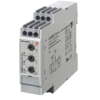 Carlo Gavazzi, Inc. Monitoring Relay, Voltage, TRMS AC Over/under voltage, Adjust, SPDT, DUB Series