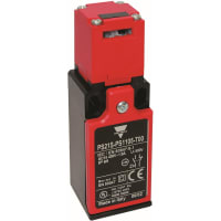 Carlo Gavazzi, Inc. Limit Switch, Thermoplastic, Actr Type Key, Contact Form 1NO+1NC, PS21S Series