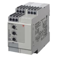 Carlo Gavazzi, Inc. Timer, Multifunction, 24VDC Supply, 45mm Housing, DIN Rail Mount, Output: 2xSPDT