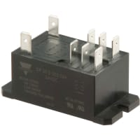 Carlo Gavazzi, Inc. Power Electromechanical Relay, DPDT, 30A, 24VAC Coil, Fast-on Terminals, CF Series