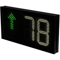 Carlo Gavazzi, Inc. Carpark Display, Two White Digits, Right Green Arrow Or Red Cross, Heating Include