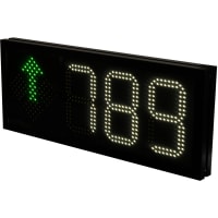 Carlo Gavazzi, Inc. Carpark Display, Digital, 3 Digits, H 215 x W 535, Black, IP54, SBPD Series