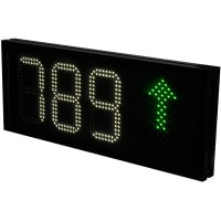 Carlo Gavazzi, Inc. Carpark Display, Three White Digits, Right Green Arrow Or Red Cross