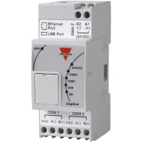 Carlo Gavazzi, Inc. Gateway, BACnet/IP, Dupline, 12-28VDC, Ethernet Port, RS485, DIN-Rail, 2-DIN