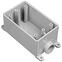 Carlon by ABB Single Gang FS Box, 4.54"L x 2.80"W x 2.30"D, Conduit Size 1/2", PVC, Gray