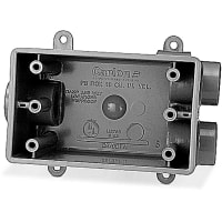 Carlon by ABB Single Gang FSCC Box, 4.54"L x 2.80"W x 2.42"D, Conduit Size 1", PVC, Gray