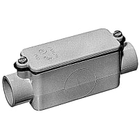 Carlon by ABB Type C Conduit Body, 1/2", 4-11/16"L, Material PVC, Color Gray