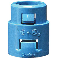 Carlon by ABB One Pc Snap-In Adapter, 1/2", 1.406"L, Polycarbonate Blue