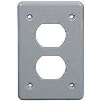 Carlon by ABB One-Gang Duplex Receptacle Box Cover - Gray