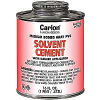 Carlon by ABB Pint size medium gray PVC cement with dauber applicator.