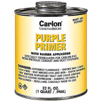 Carlon by ABB Quart size purple primer with dauber applicator.