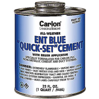 Carlon by ABB Quart size all weather ENT Blue PVC cement.