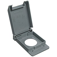 Carlon by ABB One-gang weatherproof 30 AMP Vertical Mount Single Receptacle Box Cover - Gray