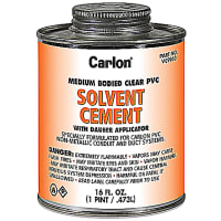 Carlon by ABB Quart size standard clear PVC cement with dauber applicator.