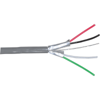 Carol Brand / General Cable Multiconductor Cable, 2Pr, 22AWG, 7x30, TC, PP ins, Foil, Gray PVC jkt, UL CM