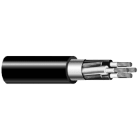 Carol Brand / General Cable Multiconductor Cable, 4C, 8AWG, 65x26, BC, EPDM ins, Black Rubber jkt, SOOW