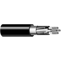 Carol Brand / General Cable Multiconductor Cable, 4C, 8AWG, 65x26, BC, EPDM ins, Black Rubber jkt, SOOW