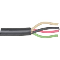 Carol Brand / General Cable Multiconductor Cable, 4C, 14AWG, 41x30, BC, EPDM ins, Black Rubber jkt, SOOW / UL / CSA