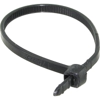 Catamount by ABB Mini Cable Tie, UV Resistant, Black Nylon6.6, 3.94"L, Tensile Strength 18lbs