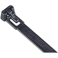 Catamount by ABB Releasable Cable Tie, Black Polyamide, UV Resistant, 11.89"L, Tensile 50lbs