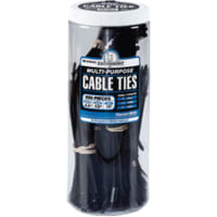 Catamount by ABB Cable Tie Assortment Jar, 300 4", 300 7.5", 50 11.1" UV Black All-Nylon