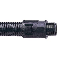 Adaptaflex by ABB Straight Conduit Fitting, Male Thread, 10mm, M12 Thread, Polyamide 66, Black