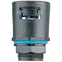 Adaptaflex by ABB Straight Conduit Fitting, Male Threadm 34mm, 1" NPT Thread, Poly66/TPE Black