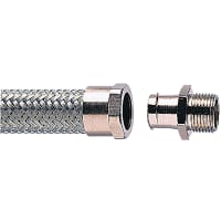 Adaptaflex by ABB Nickel Plated Brass Straight Fitting w/Fixed External Threads, 12 mm, M16