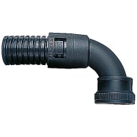 Adaptaflex by ABB Connector Conduit Fitting, 90Deg Elbow, 16, 1-3/16" Connector UNEF Thread, Bla