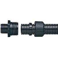 Adaptaflex by ABB Straight Conduit Fitting, Male Thread, 21mm, M20, Nylon & Acetal (POM), Black