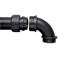 Adaptaflex by ABB Elbow, 90Deg, Conduit Fitting, Male Thread, 34mm, M32, Nylon, Black